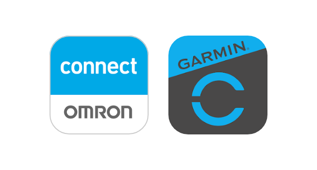 オムロン　ヘルスケアもしくはガーミンのアプリをダウンロード